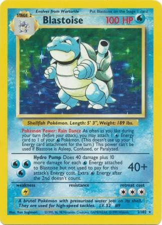 Carta Blastoise (2/102) do set Coleção Básica — Pokémon TCG | Bynx