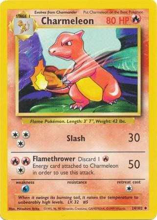 Carta Charmeleon (24/102) do set Coleção Básica — Pokémon TCG | Bynx
