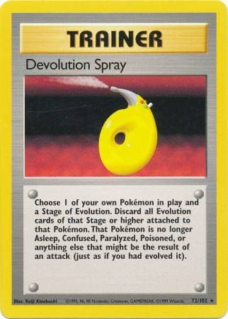 Carta Devolution Spray (72/102) do set Coleção Básica — Pokémon TCG | Bynx