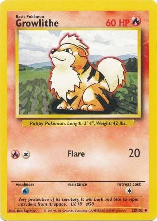 Growlithe (28/102) — Coleção Básica