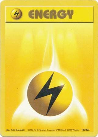 Carta Lightning Energy (100/102) do set Coleção Básica — Pokémon TCG | Bynx