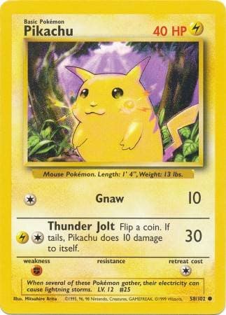 Pikachu (58/102) — Coleção Básica