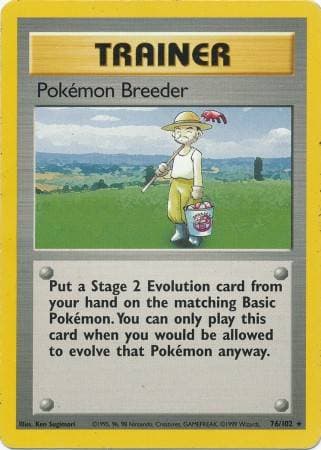 Carta Pokémon Breeder (76/102) do set Coleção Básica — Pokémon TCG | Bynx