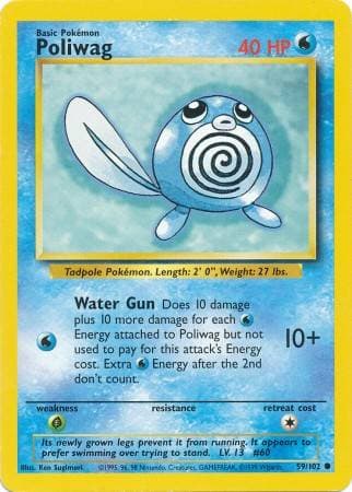 Carta Poliwag (59/102) do set Coleção Básica — Pokémon TCG | Bynx