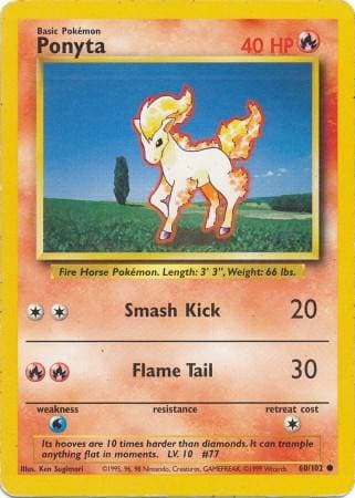 Carta Ponyta (60/102) do set Coleção Básica — Pokémon TCG | Bynx