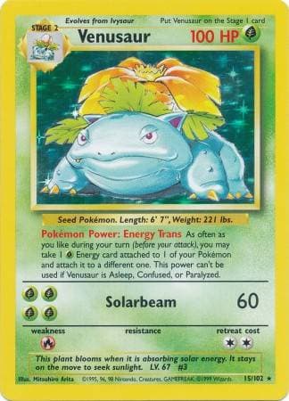 Carta Venusaur (15/102) do set Coleção Básica — Pokémon TCG | Bynx