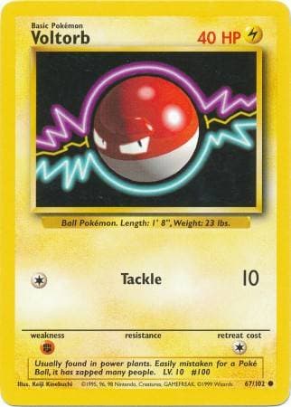 Carta Voltorb (67/102) do set Coleção Básica — Pokémon TCG | Bynx