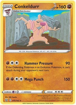 Carta Conkeldurr (75/163) do set Estilos de Batalha — Pokémon TCG | Bynx