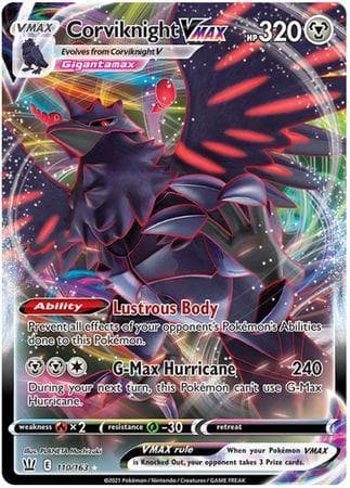 Carta Corviknight-VMAX (110/163) do set Estilos de Batalha — Pokémon TCG | Bynx