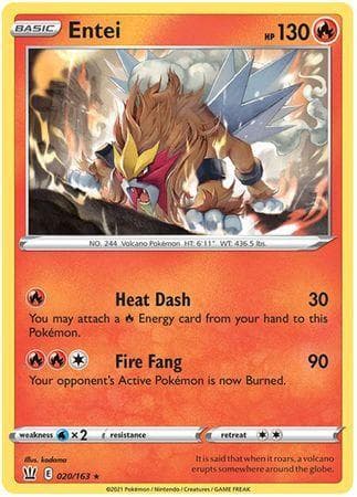 Carta Entei (20/163) do set Estilos de Batalha — Pokémon TCG | Bynx