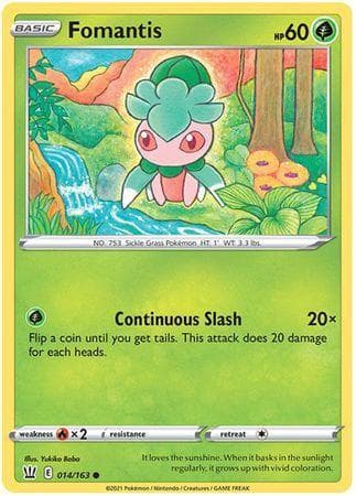 Carta Fomantis (14/163) do set Estilos de Batalha — Pokémon TCG | Bynx