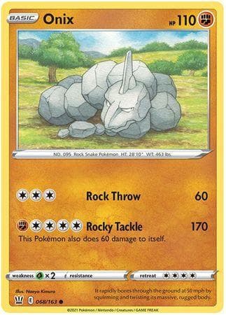 Carta Onix (68/163) do set Estilos de Batalha — Pokémon TCG | Bynx