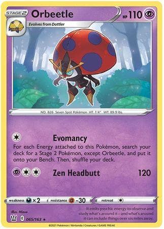 Carta Orbeetle (65/163) do set Estilos de Batalha — Pokémon TCG | Bynx