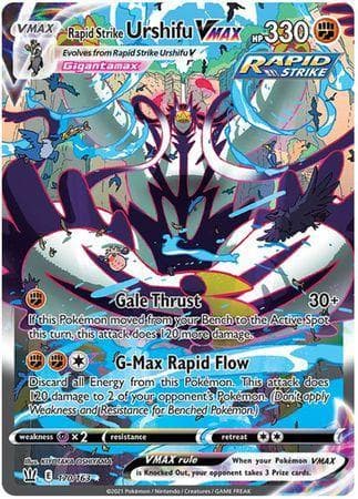Carta Rapid Strike Urshifu-VMAX (170/163) do set Estilos de Batalha — Pokémon TCG | Bynx