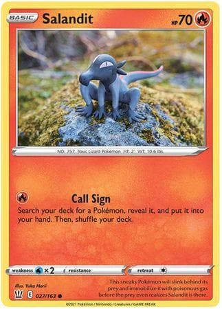 Carta Salandit (27/163) do set Estilos de Batalha — Pokémon TCG | Bynx