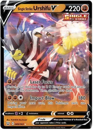Carta Single Strike Urshifu-V (85/163) do set Estilos de Batalha — Pokémon TCG | Bynx