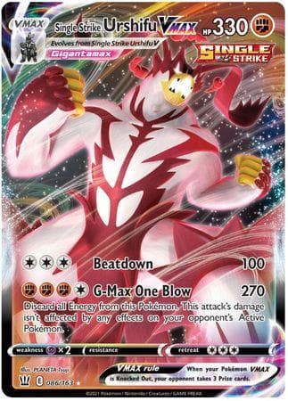 Carta Single Strike Urshifu-VMAX (86/163) do set Estilos de Batalha — Pokémon TCG | Bynx