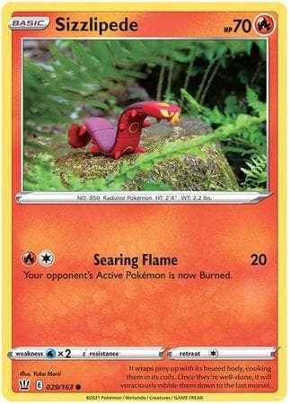 Carta Sizzlipede (29/163) do set Estilos de Batalha — Pokémon TCG | Bynx