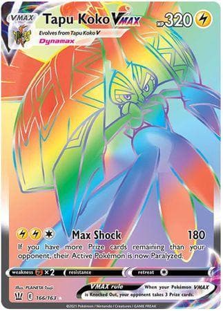 Carta Tapu Koko-VMAX (166/163) do set Estilos de Batalha — Pokémon TCG | Bynx