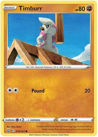 Carta Timburr (73/163) do set Estilos de Batalha — Pokémon TCG | Bynx