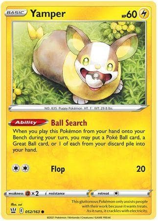 Carta Yamper (52/163) do set Estilos de Batalha — Pokémon TCG | Bynx