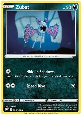 Carta Zubat (89/163) do set Estilos de Batalha — Pokémon TCG | Bynx