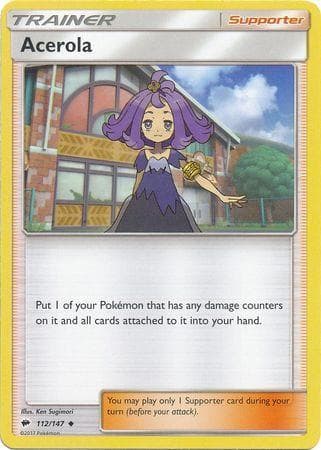 Carta Acerola (112/147) do set Sombras Ardentes — Pokémon TCG | Bynx