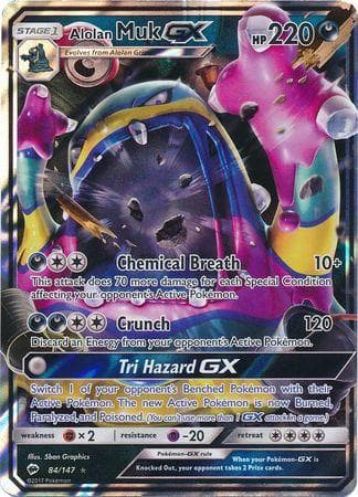 Carta Alolan Muk-GX (84/147) do set Sombras Ardentes — Pokémon TCG | Bynx
