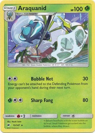 Carta Araquanid (15/147) do set Sombras Ardentes — Pokémon TCG | Bynx