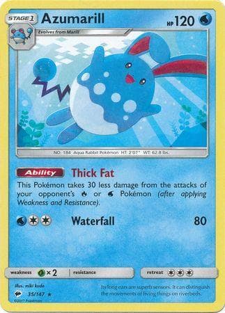 Carta Azumarill (35/147) do set Sombras Ardentes — Pokémon TCG | Bynx