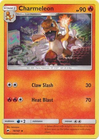 Carta Charmeleon (19/147) do set Sombras Ardentes — Pokémon TCG | Bynx