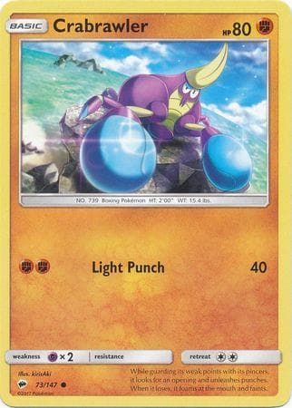 Carta Crabrawler (73/147) do set Sombras Ardentes — Pokémon TCG | Bynx