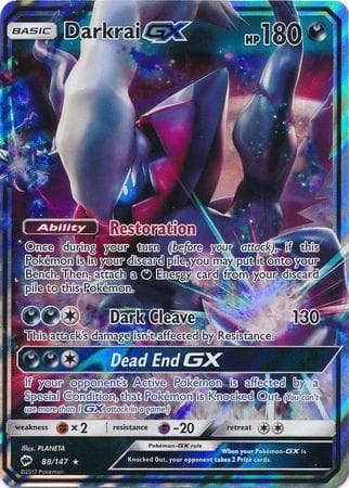 Carta Darkrai-GX (88/147) do set Sombras Ardentes — Pokémon TCG | Bynx