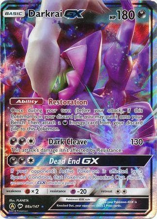 Carta Darkrai-GX (88a/147) do set Sombras Ardentes — Pokémon TCG | Bynx