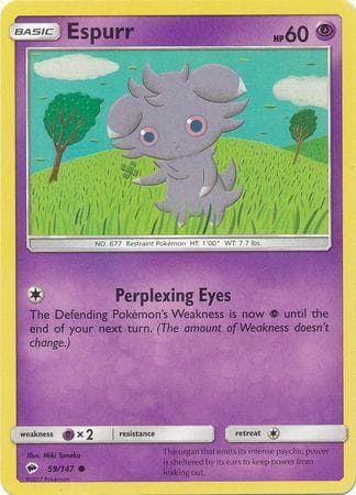 Carta Espurr (59/147) do set Sombras Ardentes — Pokémon TCG | Bynx