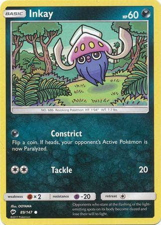 Carta Inkay (89/147) do set Sombras Ardentes — Pokémon TCG | Bynx