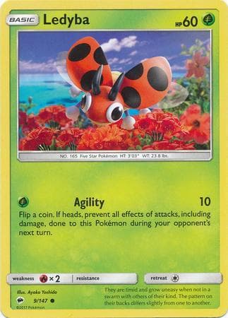 Carta Ledyba (9/147) do set Sombras Ardentes — Pokémon TCG | Bynx