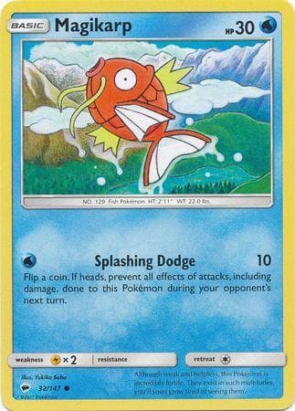 Carta Magikarp (32/147) do set Sombras Ardentes — Pokémon TCG | Bynx