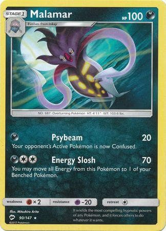 Carta Malamar (90/147) do set Sombras Ardentes — Pokémon TCG | Bynx