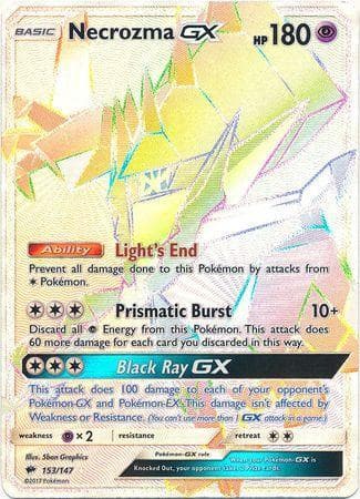Carta Necrozma-GX (153/147) do set Sombras Ardentes — Pokémon TCG | Bynx