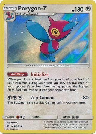 Carta Porygon-Z (105/147) do set Sombras Ardentes — Pokémon TCG | Bynx