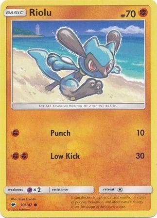 Carta Riolu (70/147) do set Sombras Ardentes — Pokémon TCG | Bynx