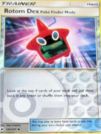Carta Rotom Dex Poke Finder Mode (122/147) do set Sombras Ardentes — Pokémon TCG | Bynx