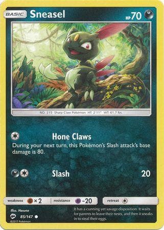 Carta Sneasel (85/147) do set Sombras Ardentes — Pokémon TCG | Bynx