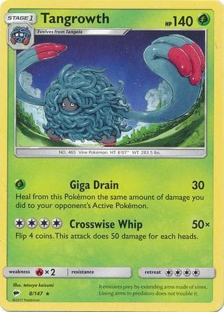 Carta Tangrowth (8/147) do set Sombras Ardentes — Pokémon TCG | Bynx