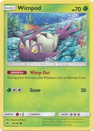 Carta Wimpod (16/147) do set Sombras Ardentes — Pokémon TCG | Bynx