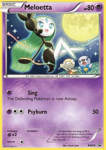 Carta Meloetta (BW68/99) do set Black & White Promos — Pokémon TCG | Bynx