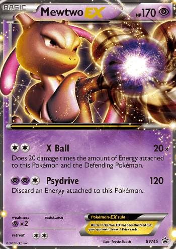Mewtwo-EX (BW45/99) — Black & White Promos