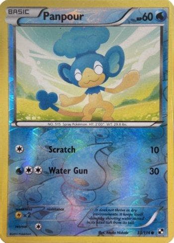 Carta Panpour (Energy Parallel Holofoil) (33/99) do set Black & White Promos — Pokémon TCG | Bynx