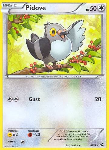 Carta Pidove (BW15/99) do set Black & White Promos — Pokémon TCG | Bynx